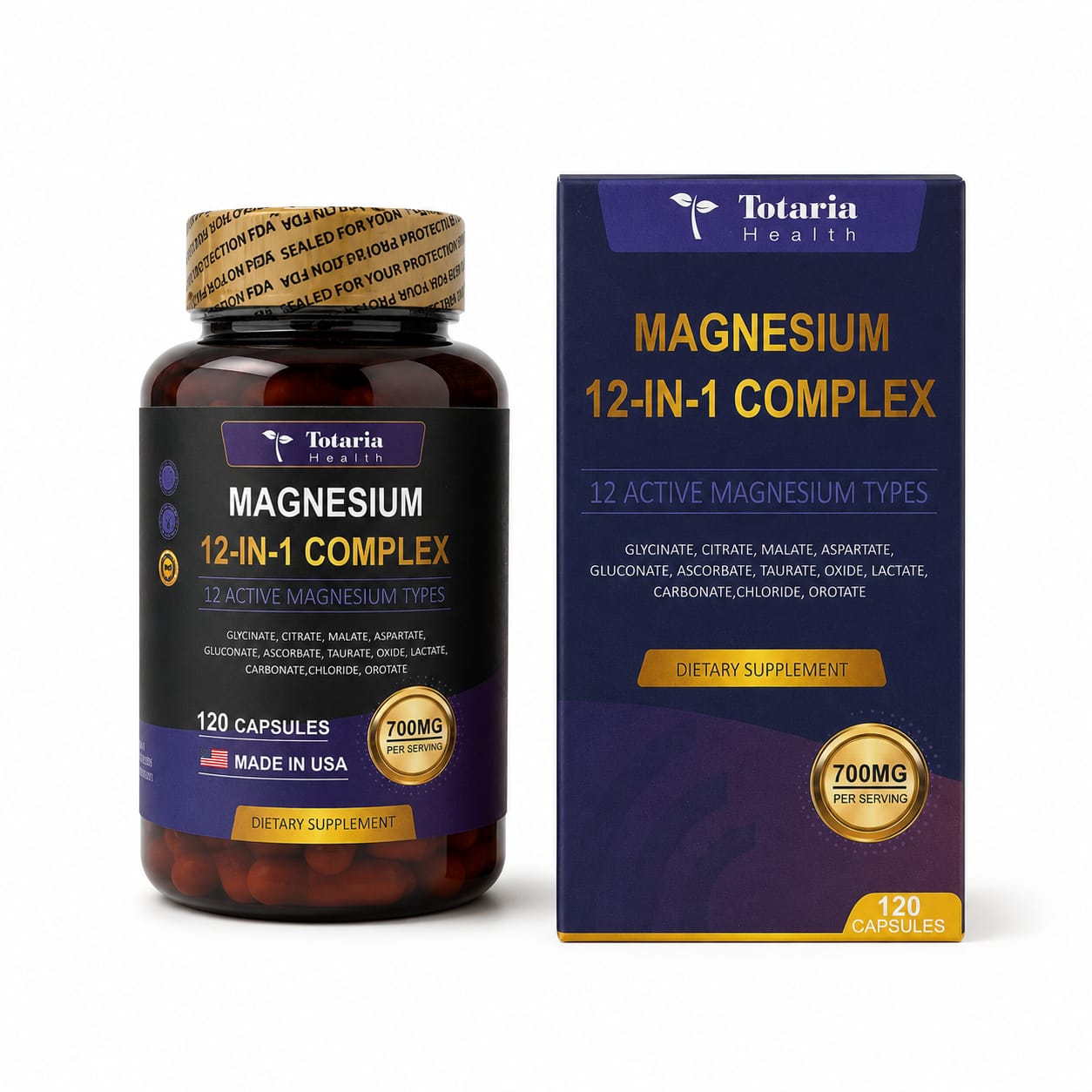 Totaria Magnesium 12 en 1 Complex 120c